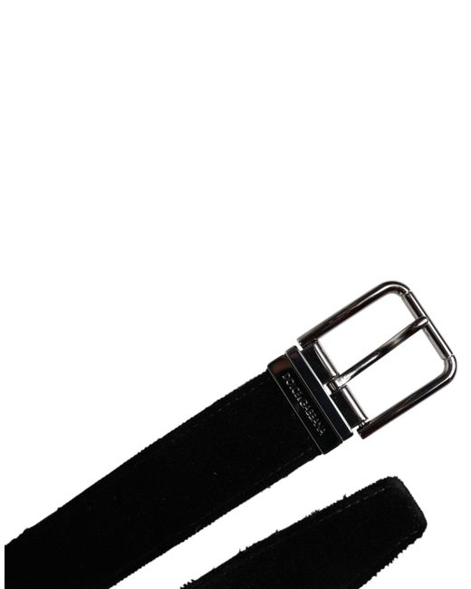 Dolce & Gabbana Black Velvet Belt for men