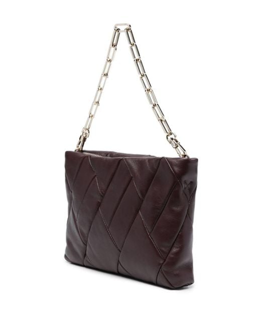 RECO Purple Cubo Leather Satchel Bag