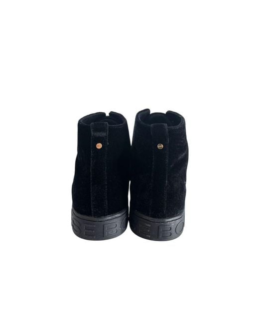 Borbonese Blue Black Leather Sneaker