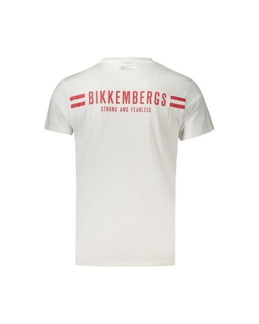 Bikkembergs White Cotton Mens T for men