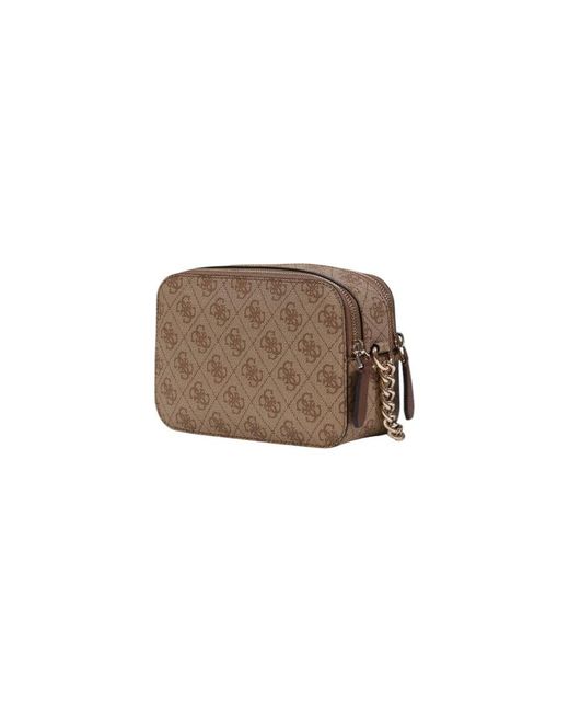 Guess Natural Brown Polyethylene Handbag