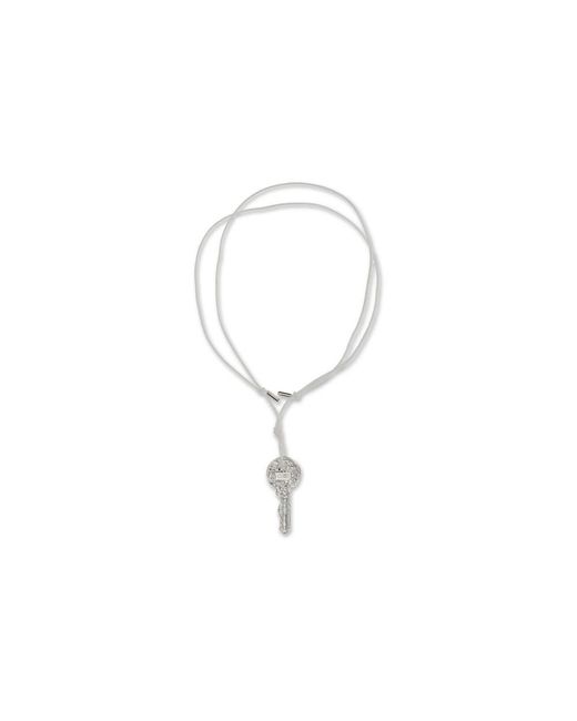 MM6 by Maison Margiela Metallic Silver Brass Necklace for men