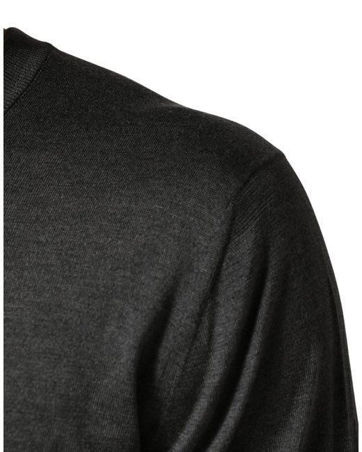 Dolce & Gabbana Gray Long Sleeves Crew Neck Pullover Sweater for men