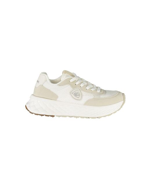 Blauer White Bianco Polyurethane Sneaker