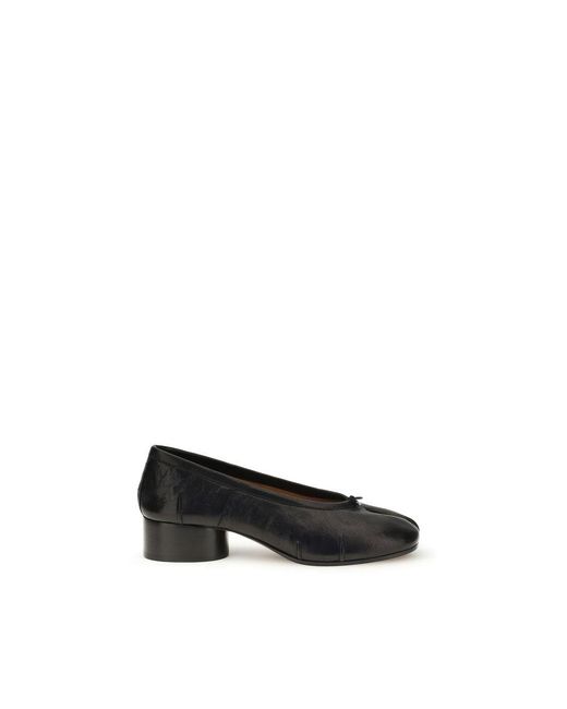 Maison Margiela Black Calf Leather Bos Taurus Ballet Flats