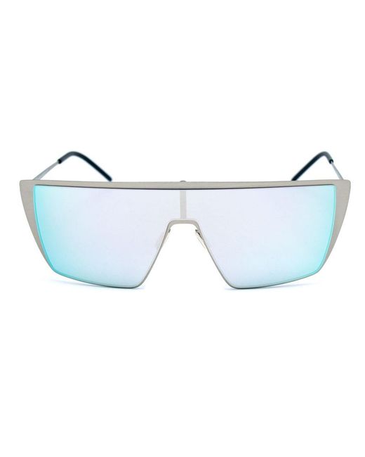 Italia Independent Metallic Silver Metal Sunglasses