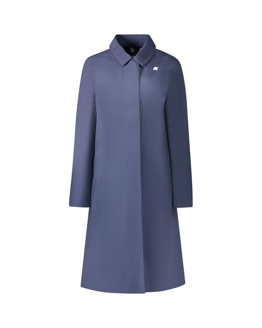 K-Way Blue Polyester Jackets & Coat
