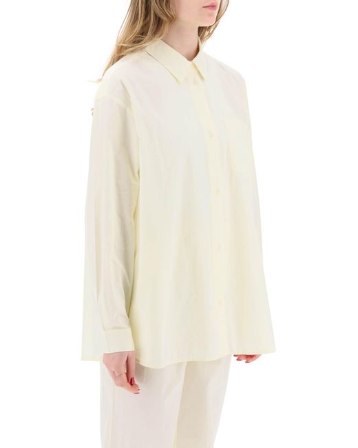 Skall Studio White Camicia Oversize Edgar In Cotone Organico