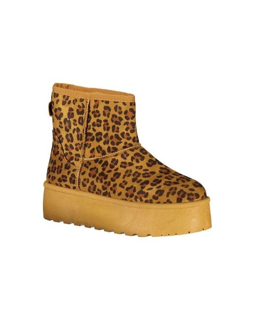 Laura Biagiotti Brown Marrone Polyester Ankle Boot