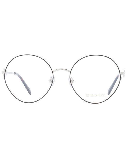 Emilio Pucci Metallic Black Metal Glasses (frames)