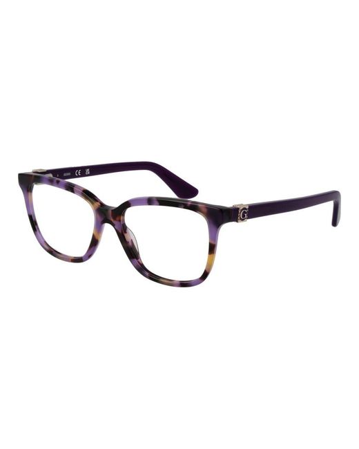 Guess Blue Purple Plastic Glasses (frames) for men