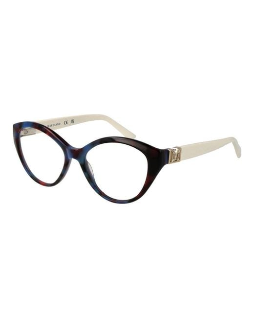 MARCIANO BY GUESS Black Full-Rim Acetate Round Optical Frames With Demo Lenses