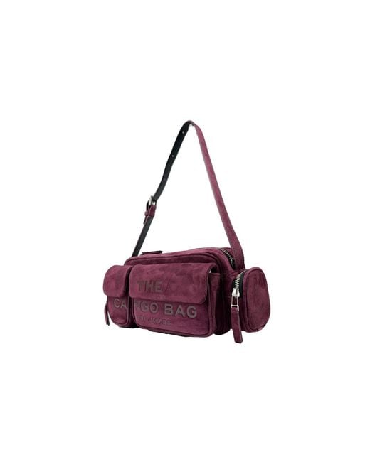 Marc Jacobs Purple The Cargo Suede Shoulder Bag