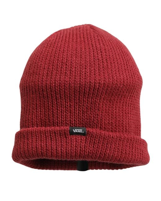 Vans Red Bordeaux Wool Knitted Winter Beanie Capello Hat