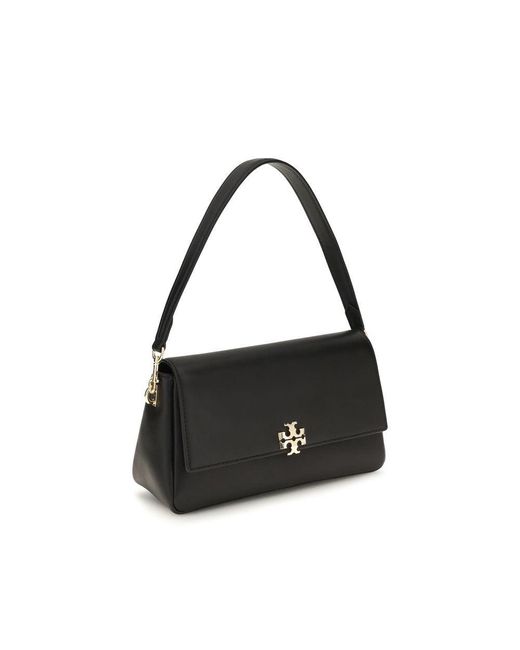 Tory Burch Black Calf Leather Bos Taurus Shoulder Bag