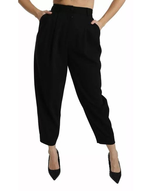 Dolce & Gabbana Black Cropped Trousers