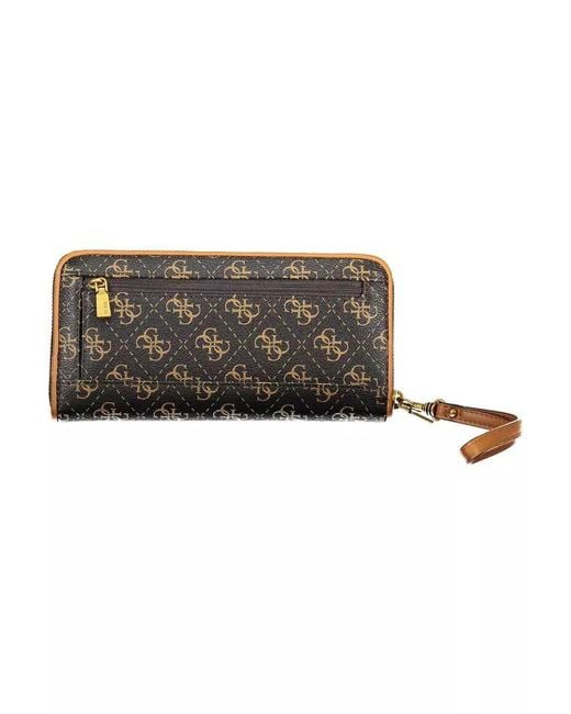 Guess Black Chic Brown Wallet With Contrasting Details