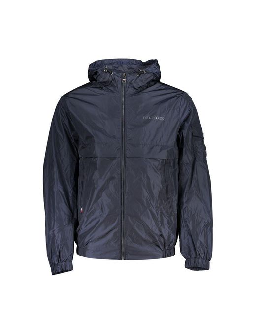 Tommy Hilfiger Blue Chic Hooded Sports Jacket With Contrast Details for men