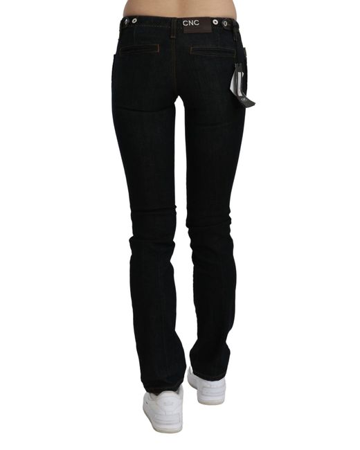 CoSTUME NATIONAL Black Chic Mid Waist Slim Fit Denim Jeans