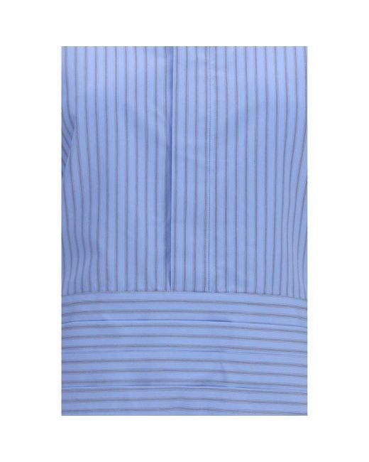 Sacai Blue Cotton Pattern Shirt