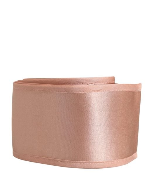 Dolce & Gabbana Natural Light Pink Silk Satin Waist Cintura Belt