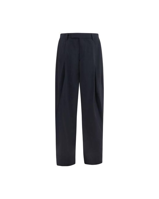 Giorgio Armani Blue Wool Oves Aries Dress Pants for men