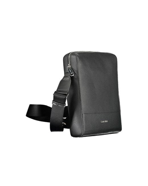 Calvin Klein Black Polyester Shoulder Bag for men