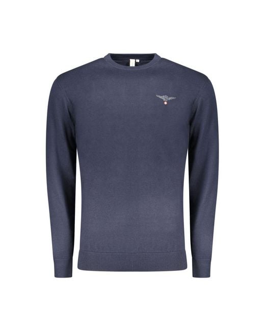 Accademia Militare Blue Blu Cotton Men's Sweater for men