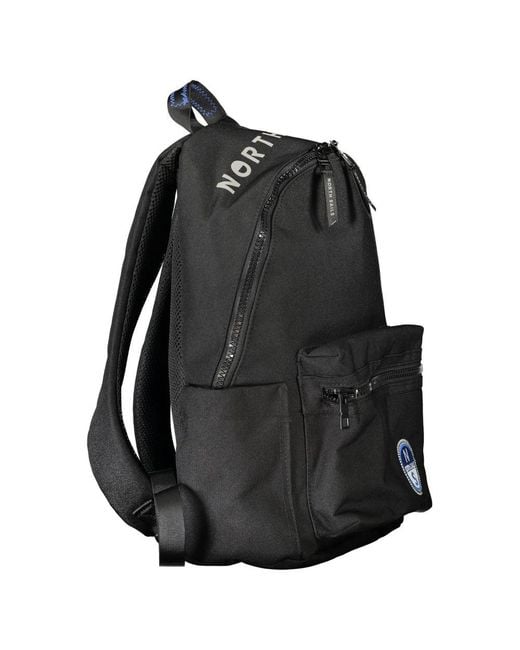 North Sails Black Polyester Men Backpack for men
