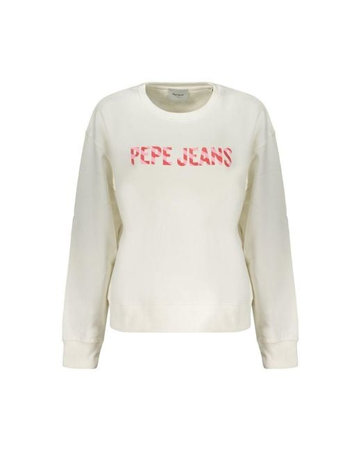 Pepe Jeans White Cotton 's Sweatshirt