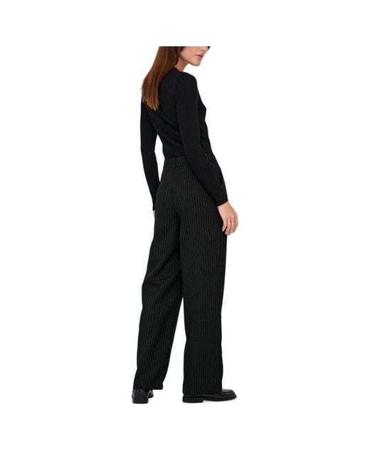 ONLY Black Recycled Polyester Casual Pants