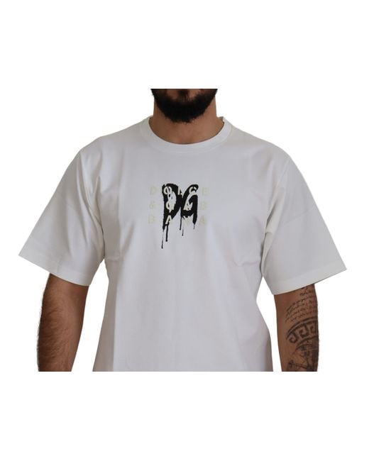 Dolce & Gabbana Gray Timeless Logo Crewneck Tee for men