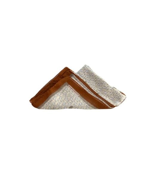 Borbonese Gray Brown Silk Scarf