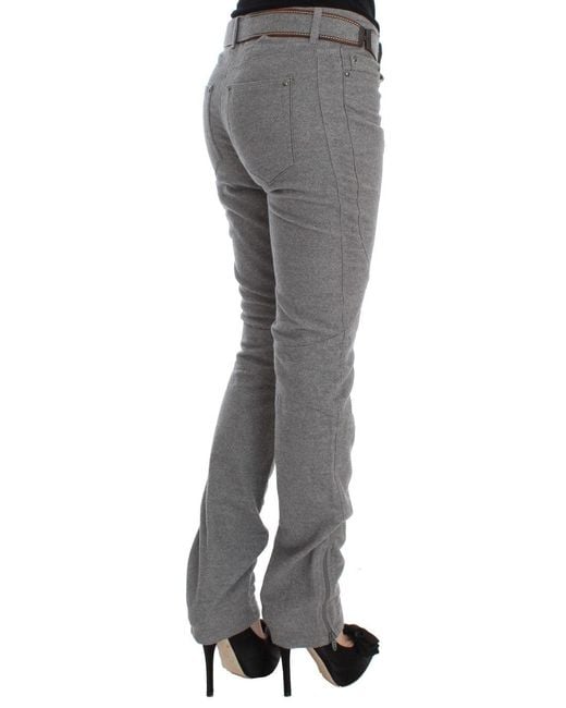 Ermanno Scervino Gray Chic Casual Cotton Pants