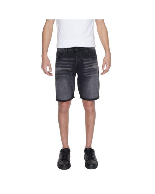 Antony Morato Blue Cotton Short for men