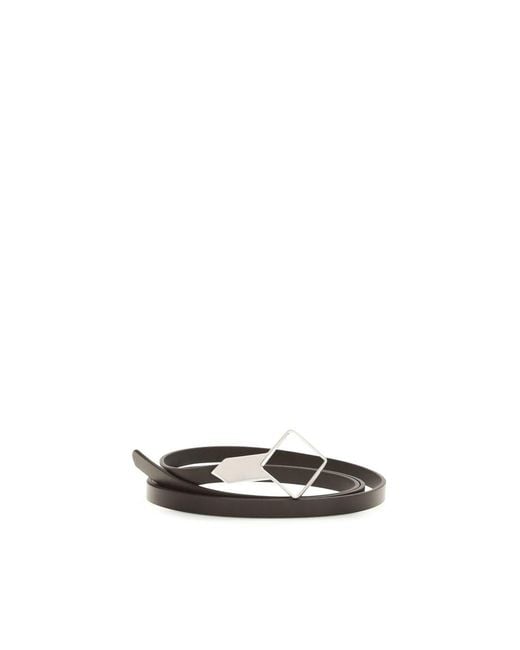 The Row Multicolor Brown Calf Leather Bos Taurus Thin Belt