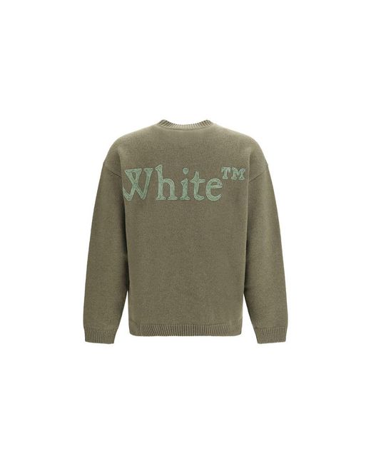 Off-White c/o Virgil Abloh Green Bicolor Wool Oves Aries Sweatshirt - L for men
