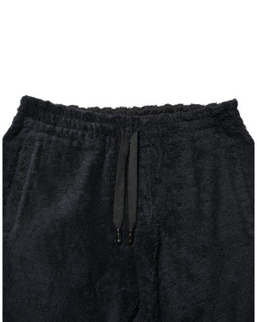 Dolce & Gabbana Black Terry Cloth Jogger Pants for men