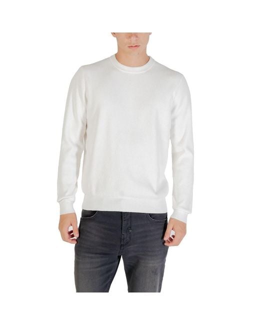 Antony Morato White Beige Polyester Sweatshirt for men