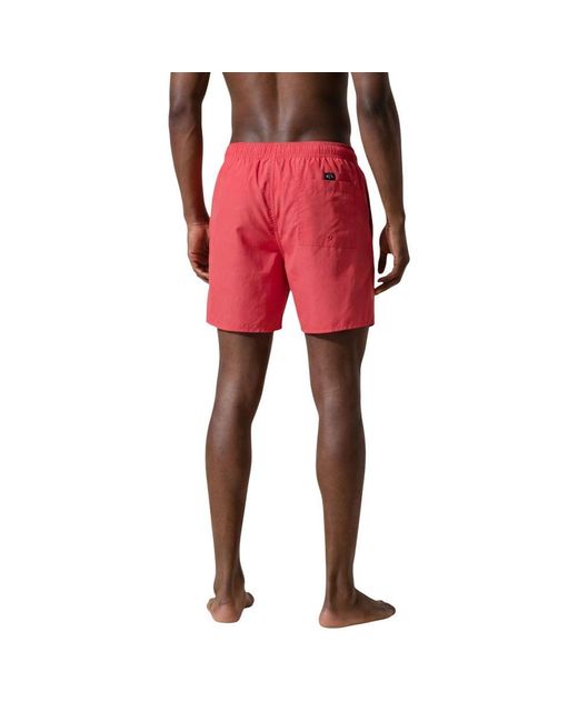 ARMANI EXCHANGE Red Polyester Swim Shorts for men