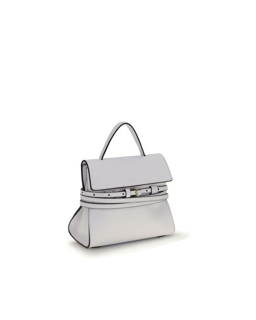 Moschino White Calf Leather Bos Taurus Handbag
