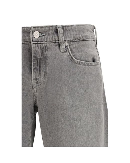 7FOR Gray Cotton Straight
