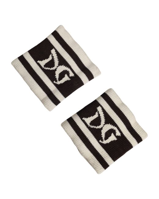 Dolce & Gabbana Metallic Dg Logo Cotton 1 Pair Wristband for men