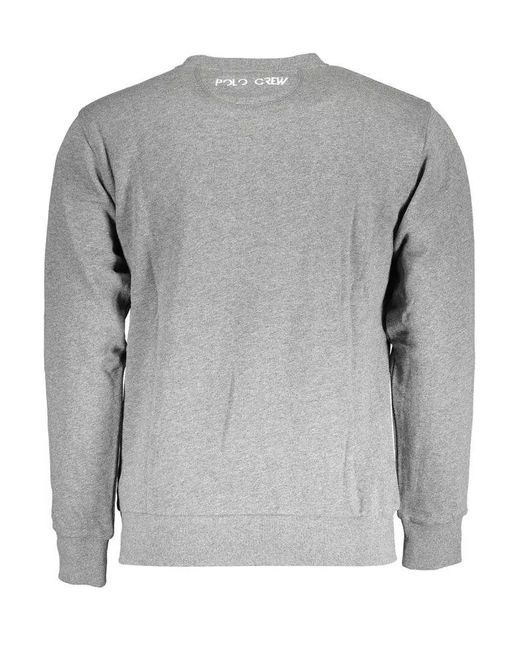 La Martina Gray Cotton Sweater for men