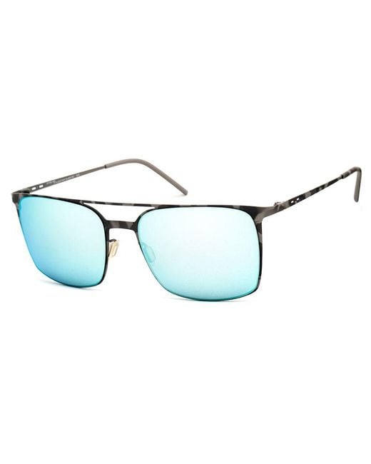 Italia Independent Blue Gray Metal Sunglasses for men