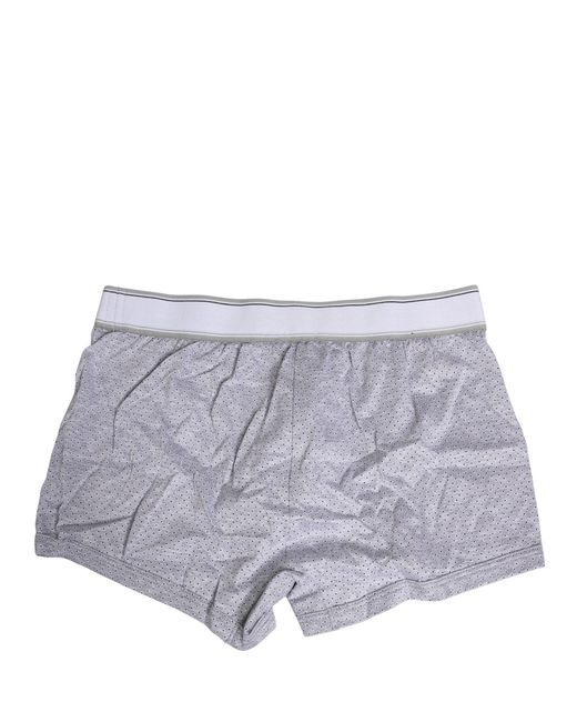 Dolce & Gabbana Gray Logo Cotton Regular Boxer Underwear Clothing for men