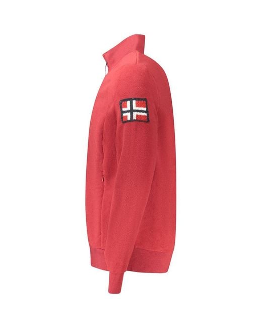 Norway 1963 Red Polyester Sweater for men