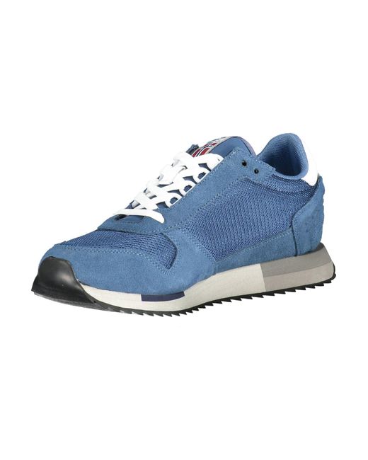 Napapijri Blue Polyester Sneaker for men