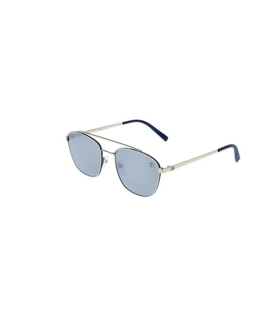 Timberland Blue Silver Metal Sunglasses for men