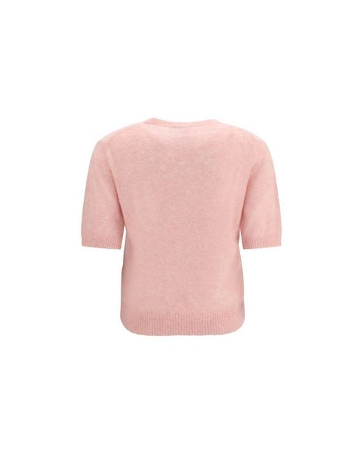 Ganni Pink Alpaca Vicugna Pacos T-Shirt
